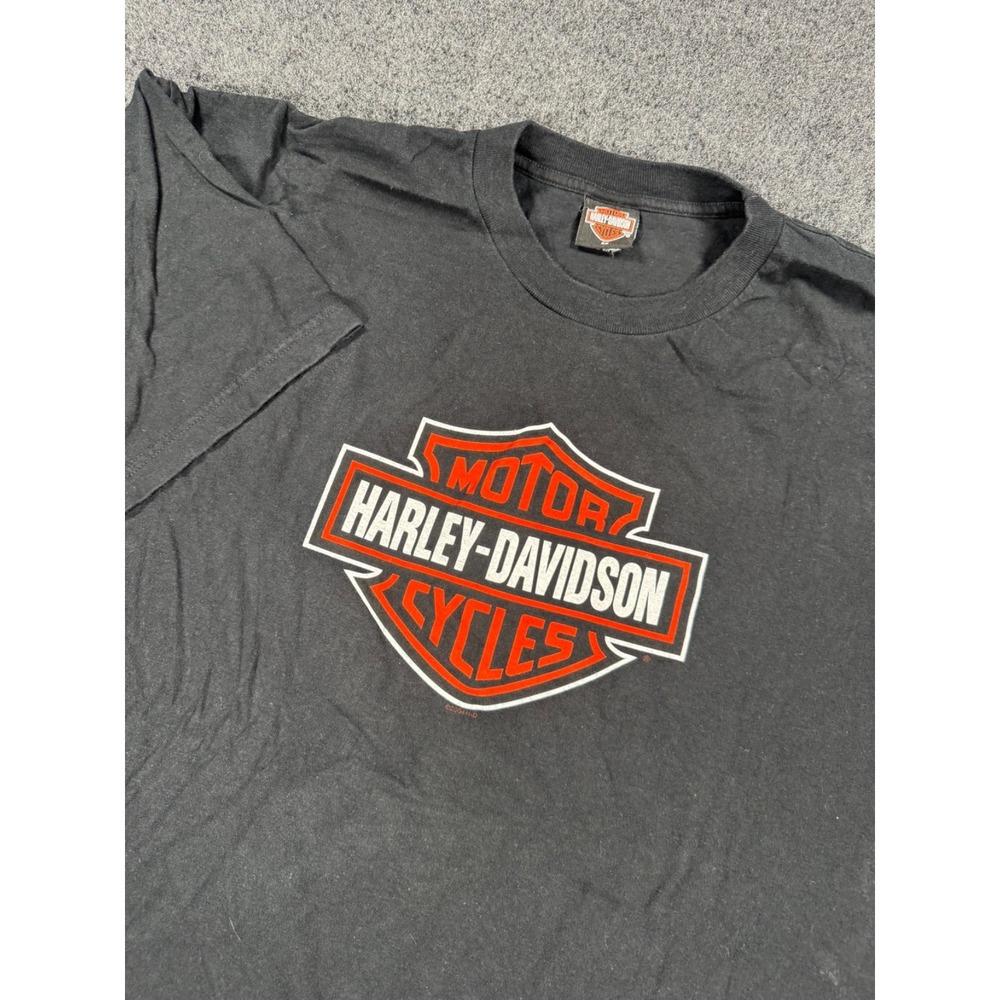 VTG 2004 Harley Davidson T Shirt 4XL Bayside Portsmouth VA Pinup Made USA